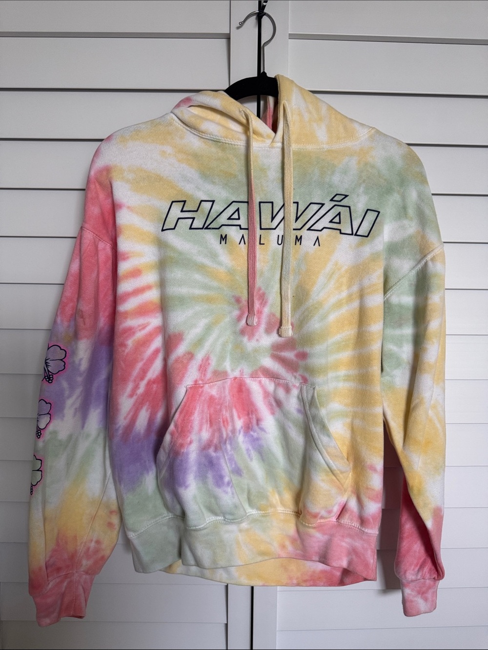 HAWÁI Tie-Dye Hoodie Sweatshirt - Pastel Multi